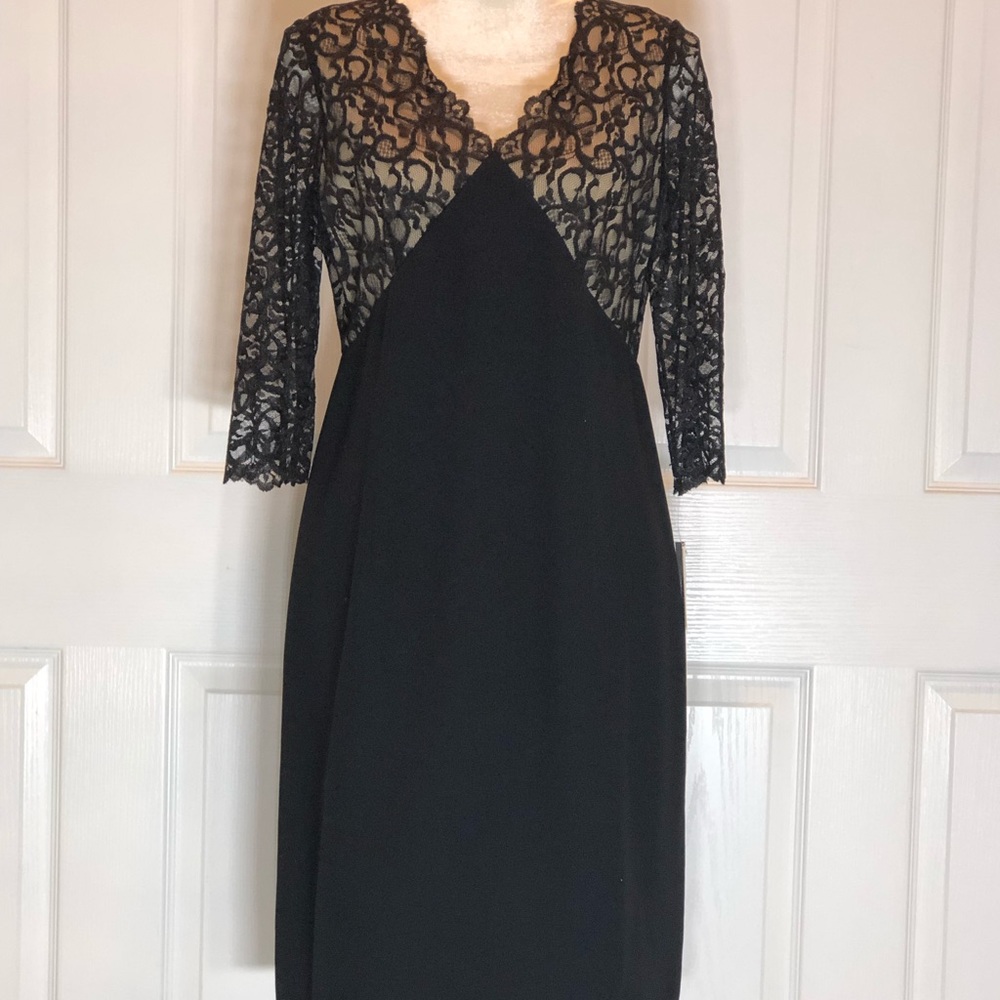 Black evening dress.